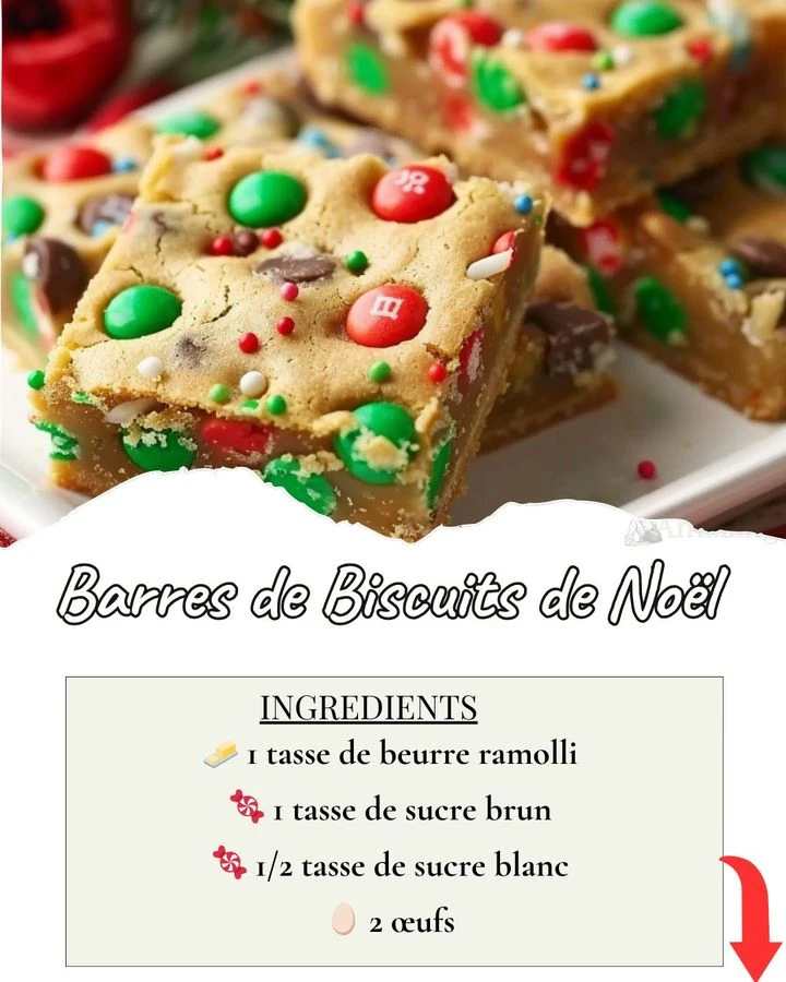 Régalez-vous avec ces Barres de Biscuits de Noël, une recette festive et facile à préparer, parfaite pour ajouter une touche sucrée à vos fêtes de fin d'année !