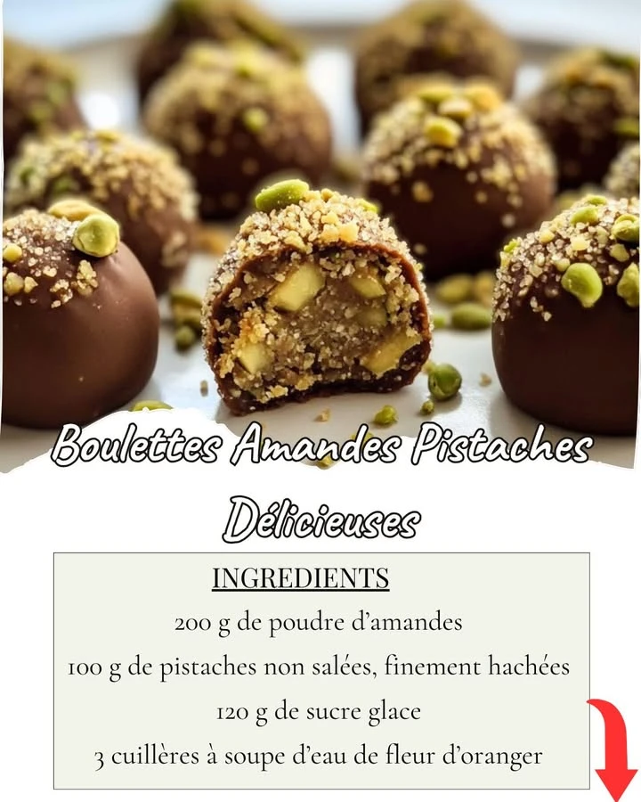 Les Boulettes Amandes Pistaches Délicieuses sont une friandise sucrée qui apporte un goût irrésistible grâce à la combinaison des amandes et des pistaches. Ces petites douceurs sont enrobées de noix de coco et sont parfaites pour être servies lors de vos occasions spéciales ou tout simplement pour vous faire plaisir.