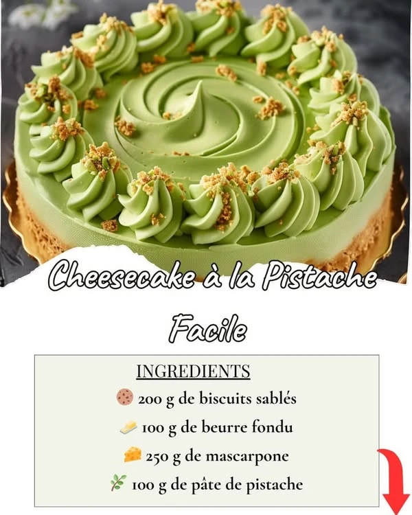 Le cheesecake a la pistache