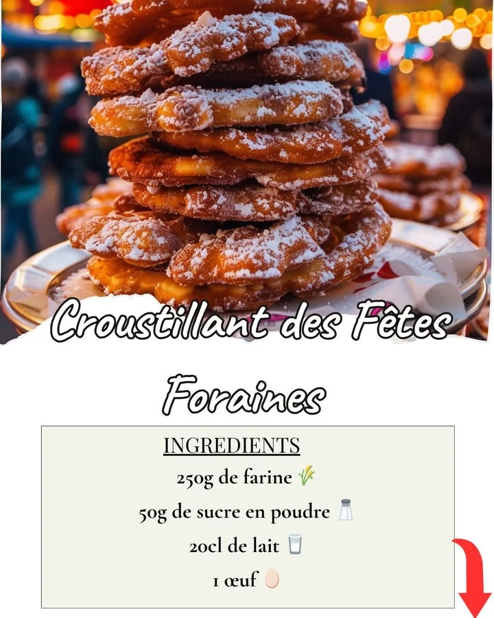 Découvrez la recette authentique du Croustillant des Fêtes Foraines, une gourmandise croustillante et dorée, parfaite pour retrouver les saveurs de la fête foraine à la maison.