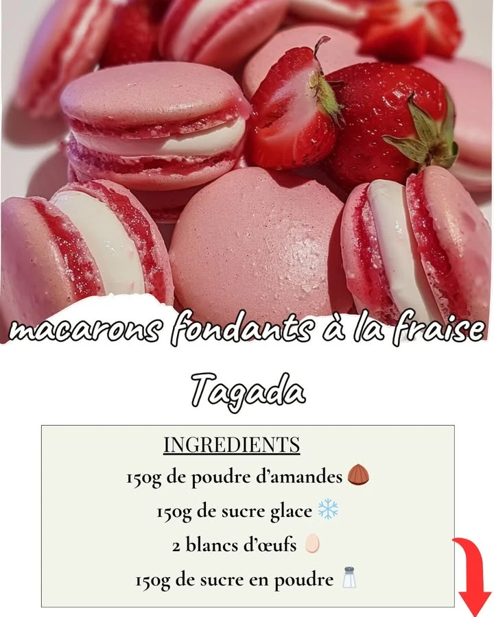 Succombez à la douceur des Macarons Fondants à la Fraise Tagada, une recette gourmande et colorée qui marie la délicatesse des macarons avec le goût unique des célèbres bonbons.