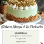 Le Gâteau Nuage à la Pistache est un dessert léger et aéré qui ravira vos papilles. Avec sa texture moelleuse et sa délicieuse crème pistache, ce gâteau est parfait pour toute occasion. Que ce soit pour un anniversaire, un dîner entre amis ou simplement pour se faire plaisir, ce gâteau sera toujours une excellente option.