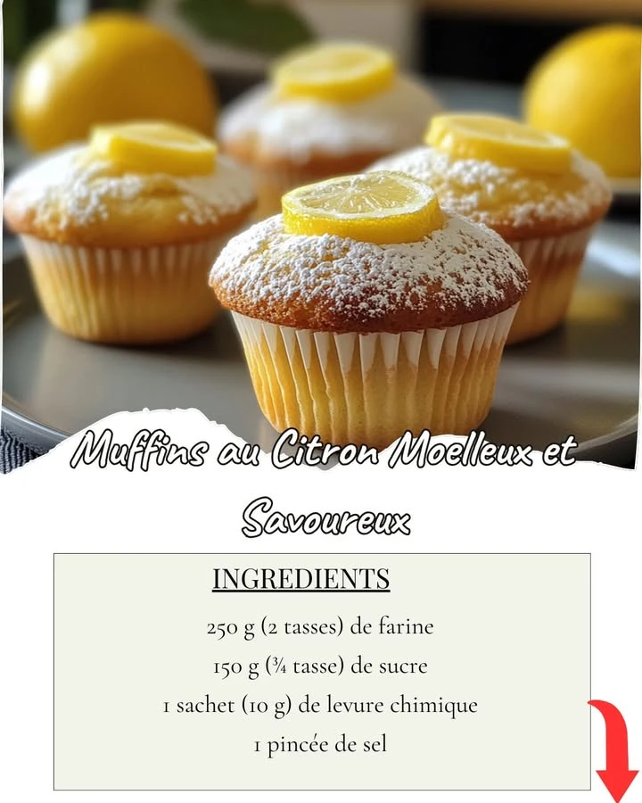 Muffins au Citron Moelleux et Savoureux