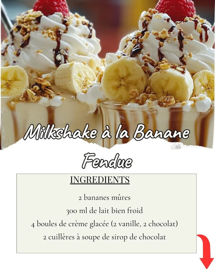Milkshake à la Banane Fendue
