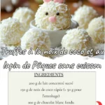 Truffes à la Noix de Coco et au Lapin de Pâques (Sans Cuisson)