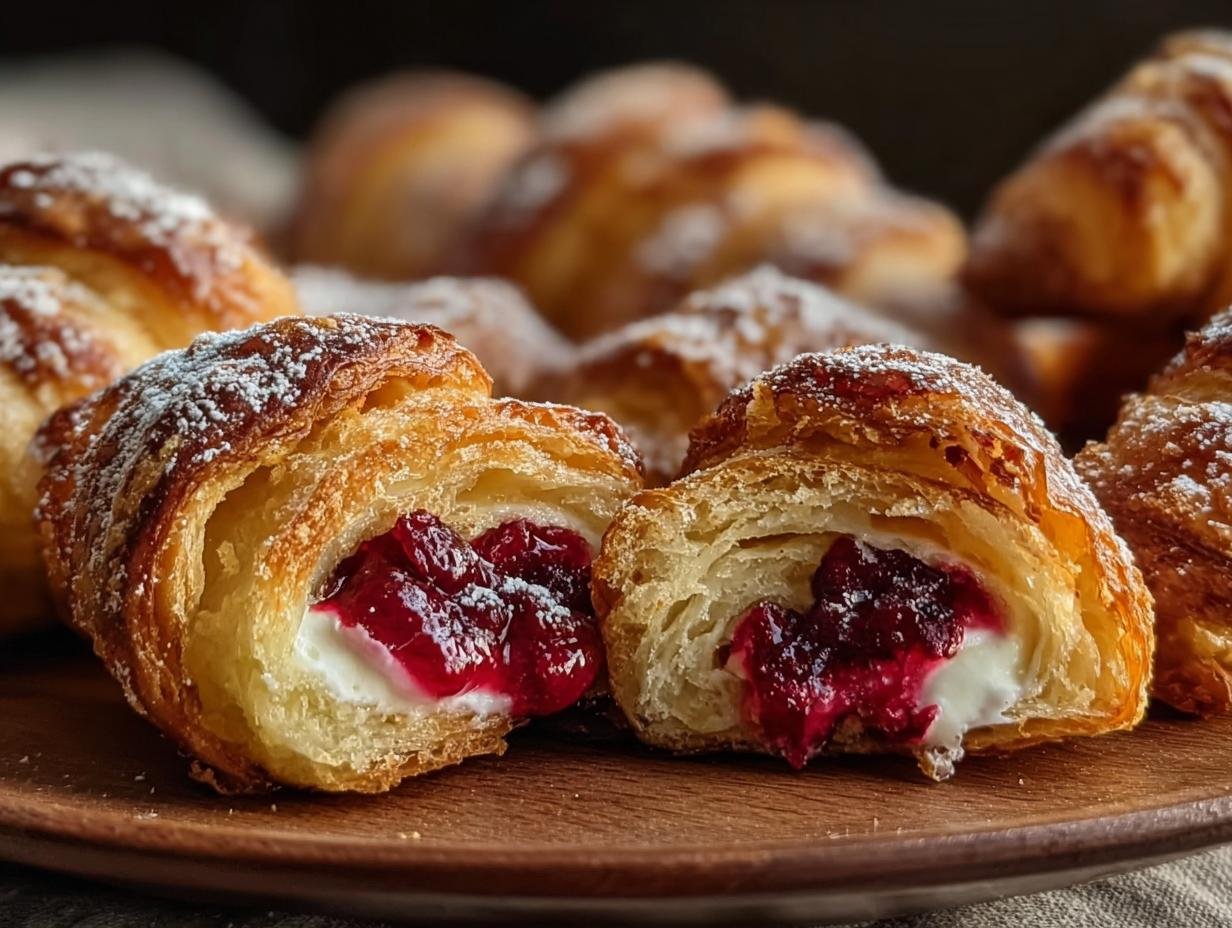 Cranberry Cream Cheese Crescent - close-up of the filling mixture