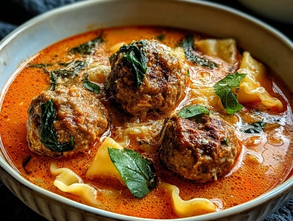 Creamy Italian Meatball Soup