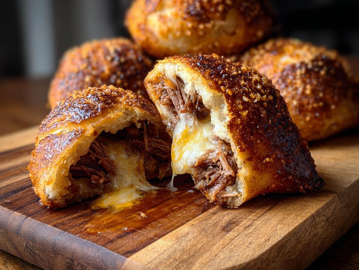 Smoked Brisket Cheese Pretzel: 1 Amazing Appetizer - Smoked Brisket Cheese Pretzel - additional detail