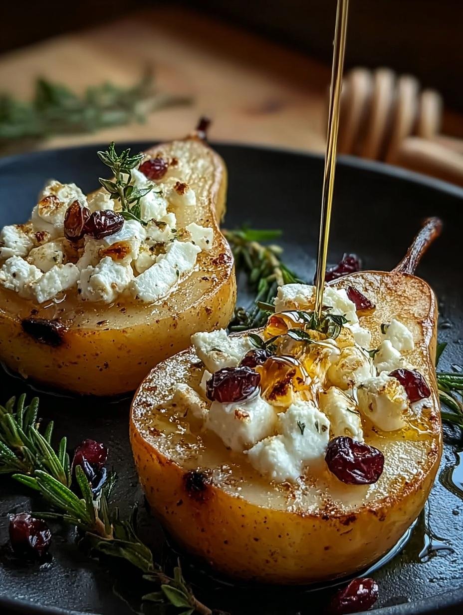 Baked Pears Feta Honey