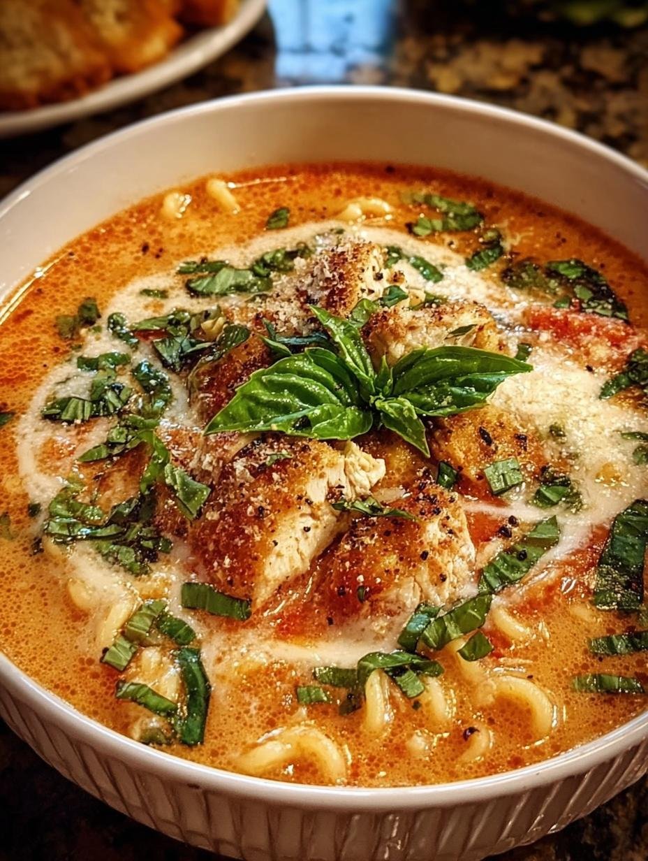 Amazing Chicken Parmesan Soup: 1 Hug in a Bowl - Chicken Parmesan Soup Incredible - additional detail