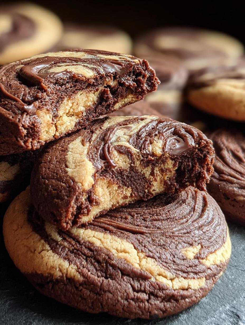 Chocolate Peanut Butter Swirl: Amazing 2-Flavor Cookies - Chocolate Peanut Butter Swirl - additional detail