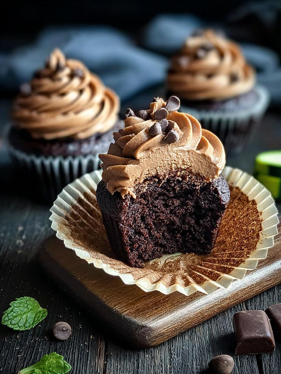 Chocolate Zucchini Cupcakes: 1 Amazing Moist Recipe - Chocolate Zucchini Cupcakes - additional detail