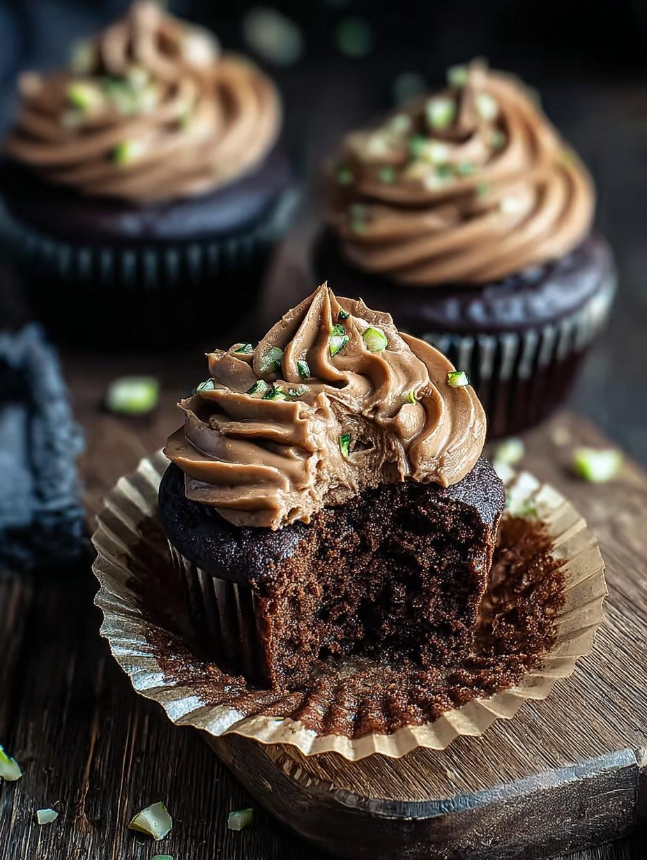 Chocolate Zucchini Cupcakes: 1 Amazing Moist Recipe - Chocolate Zucchini Cupcakes - additional detail