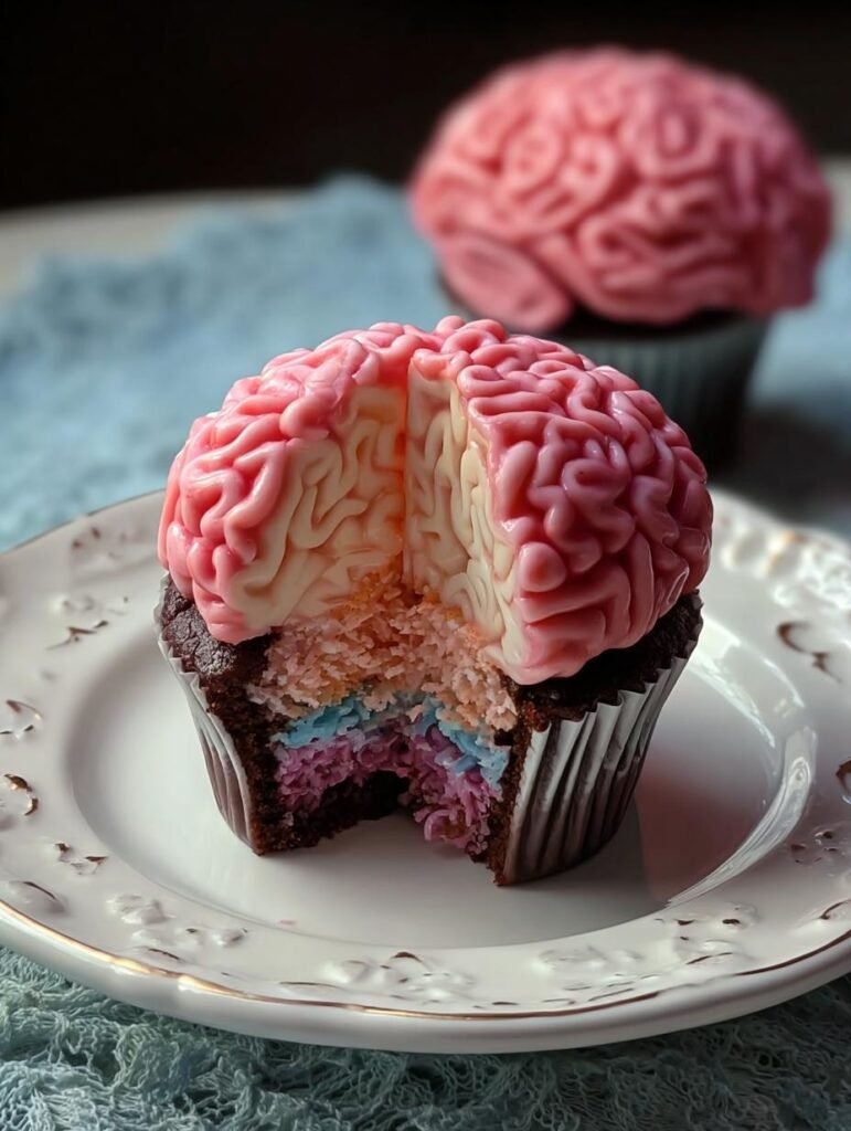Halloween Brain Cupcake