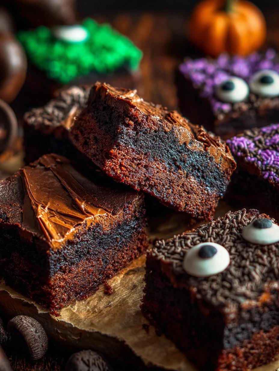 Halloween Monster Brownies: 1 Fudgy, Spooky Treat - Halloween Monster Brownies - additional detail