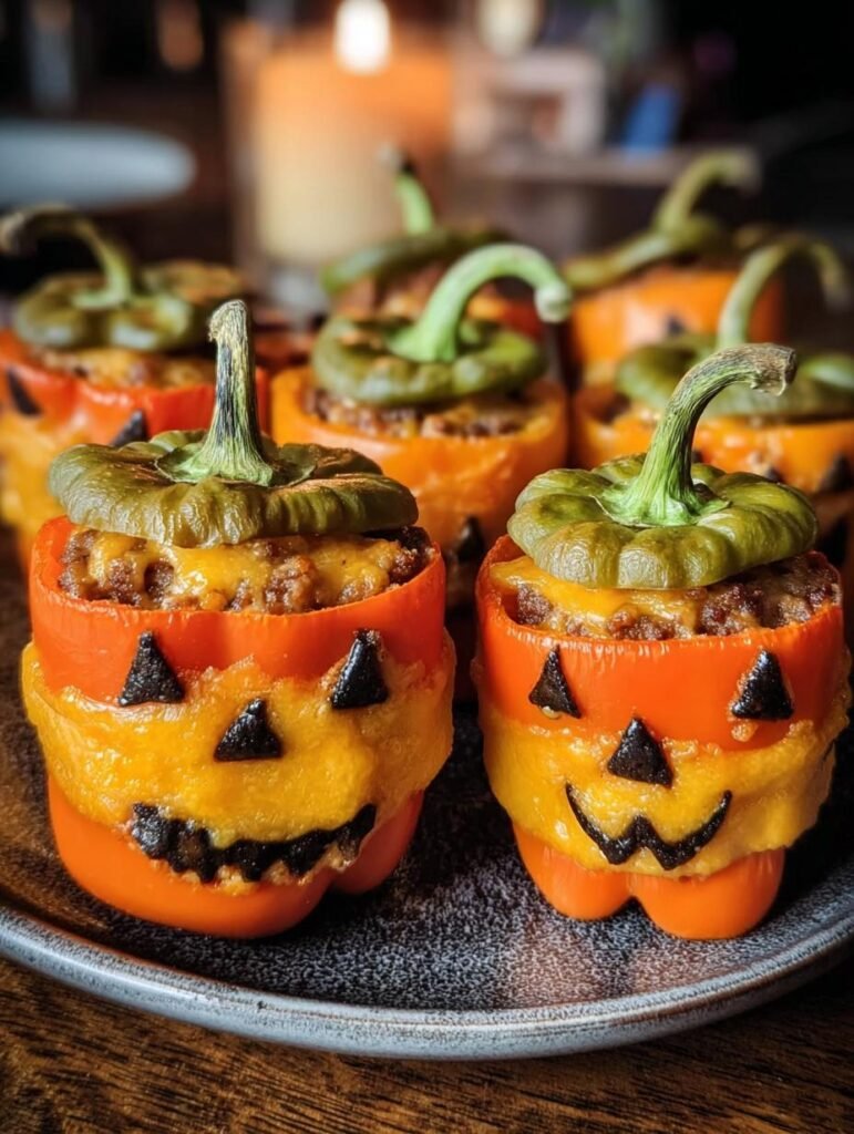Halloween Stuffed Peppers