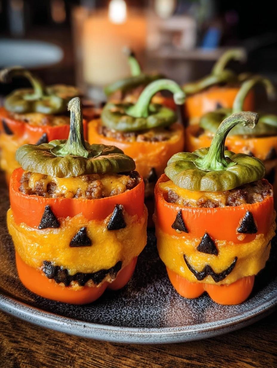 Halloween Stuffed Peppers