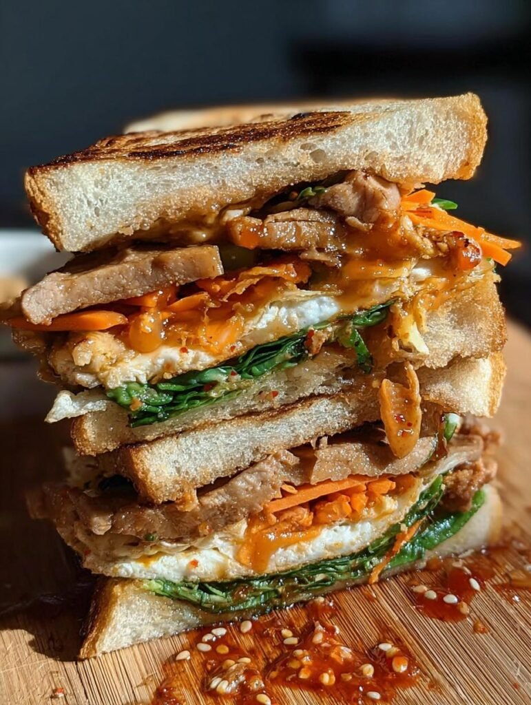 Korean Bibimbap Sandwich