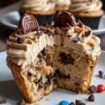 Monster Cookie Dough Cupcakes