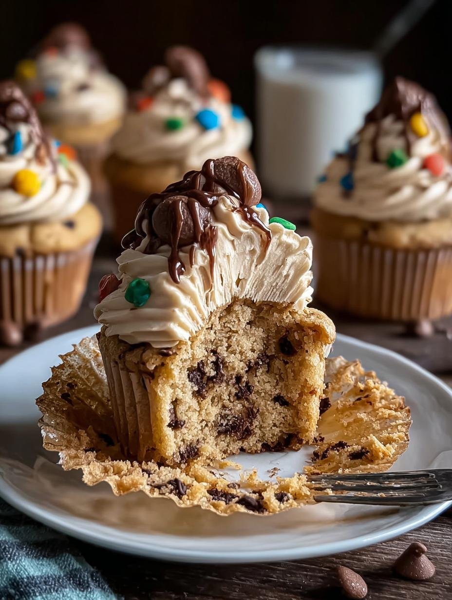 Monster Cookie Dough Cupcakes: Pure Bliss - Monster Cookie Dough Cupcakes - additional detail