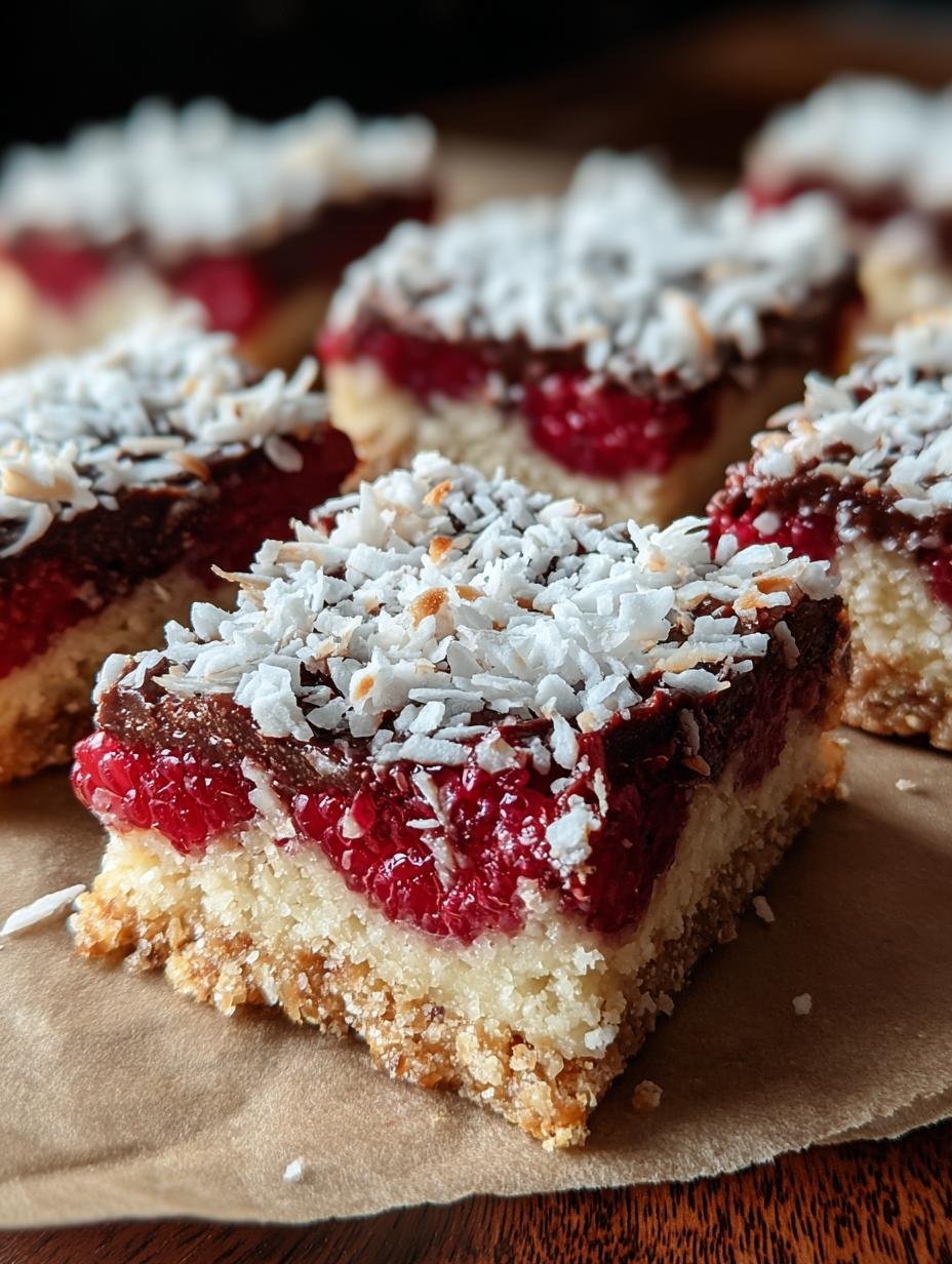 Startling Raspberry Coconut Bars: 9 Ingredient Magic - Raspberry Coconut Bars - additional detail
