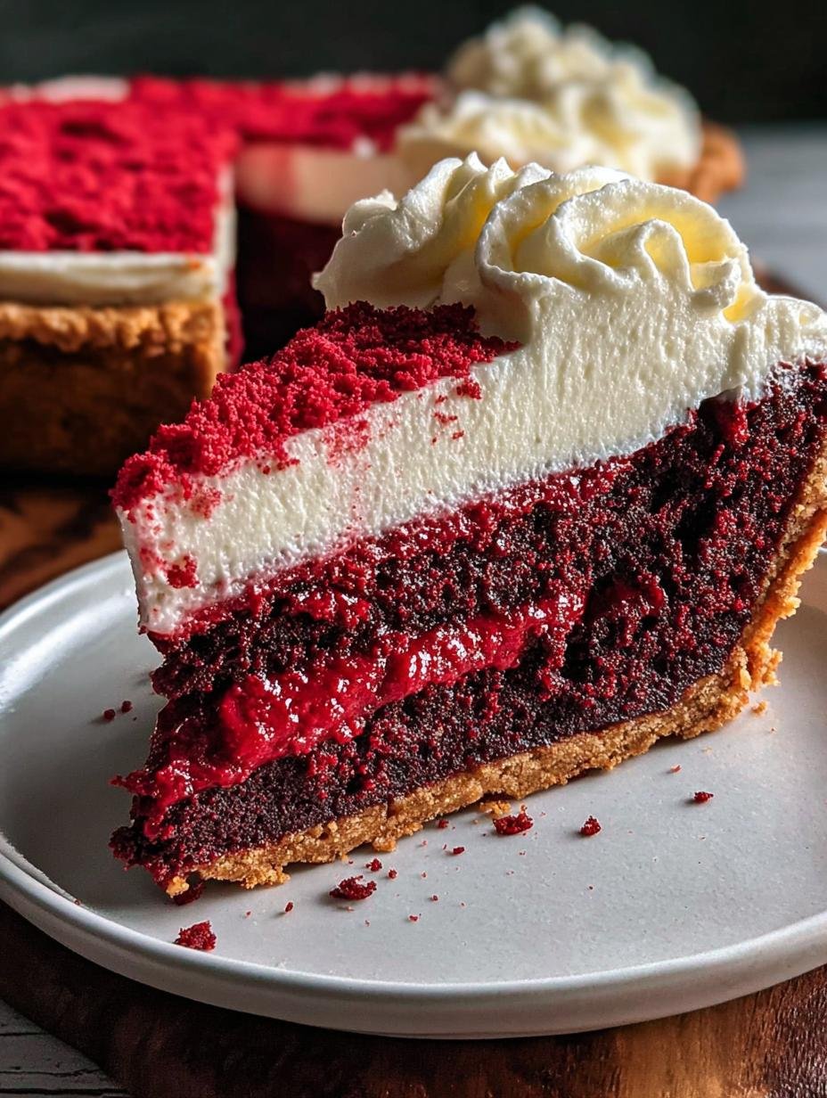 Red Velvet Brownie Pie: 1 Amazing Fudgy Dessert - Red Velvet Brownie Pie - additional detail