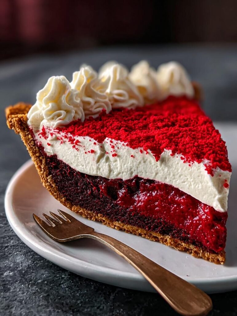 Red Velvet Brownie Pie