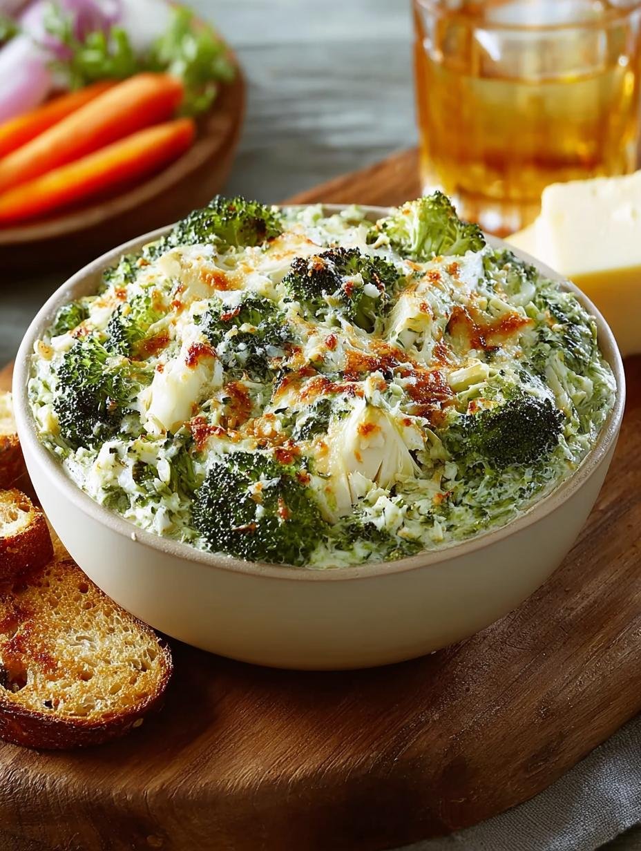 Roasted Broccoli Artichoke Dip