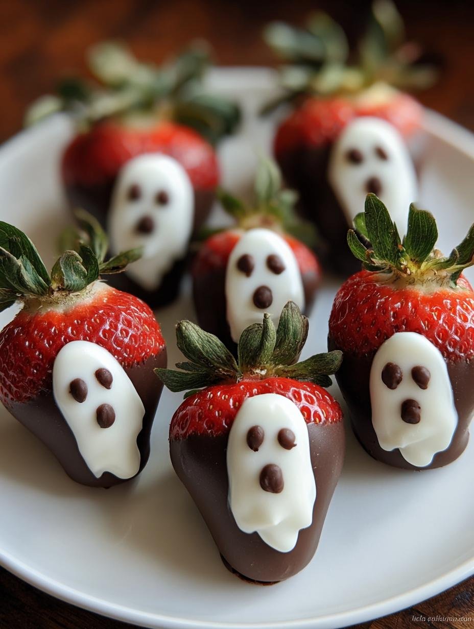 Spooky Scream Chocolate Strawberries: 1 Killer Treat - Scream Chocolate Covered Strawberries - additional detail
