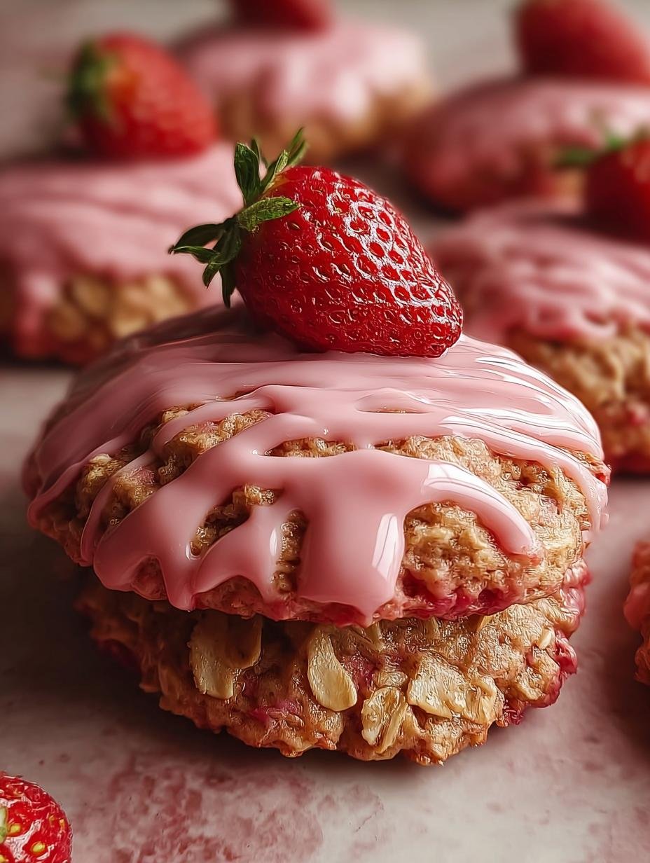 Amazing Strawberry Oatmeal Cookie Icing: 2 Ways 3 Amazing Strawberry Oatmeal Cookie Icing: 2 Ways - Strawberry Oatmeal Cookie Icing - main visual representation