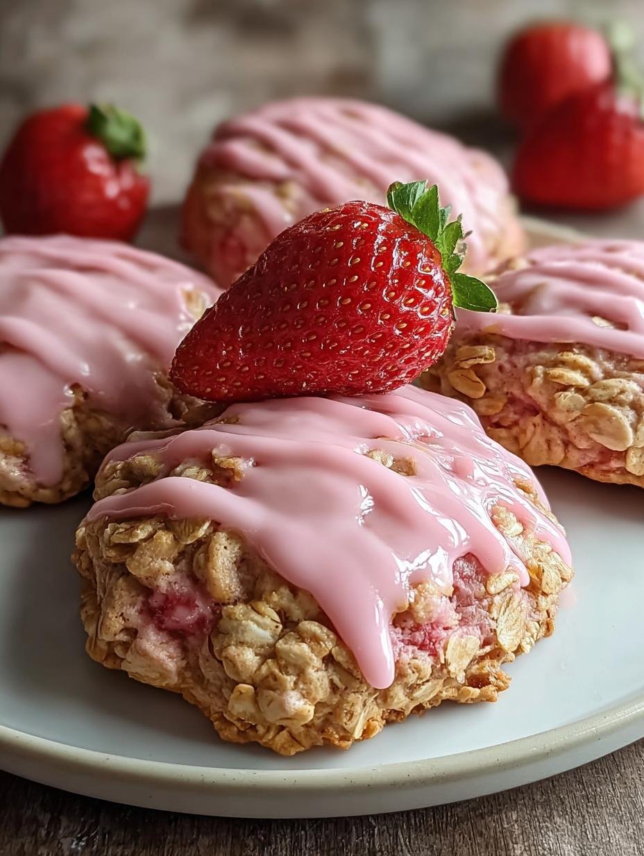 Amazing Strawberry Oatmeal Cookie Icing: 2 Ways 2 Amazing Strawberry Oatmeal Cookie Icing: 2 Ways - Strawberry Oatmeal Cookie Icing - additional detail