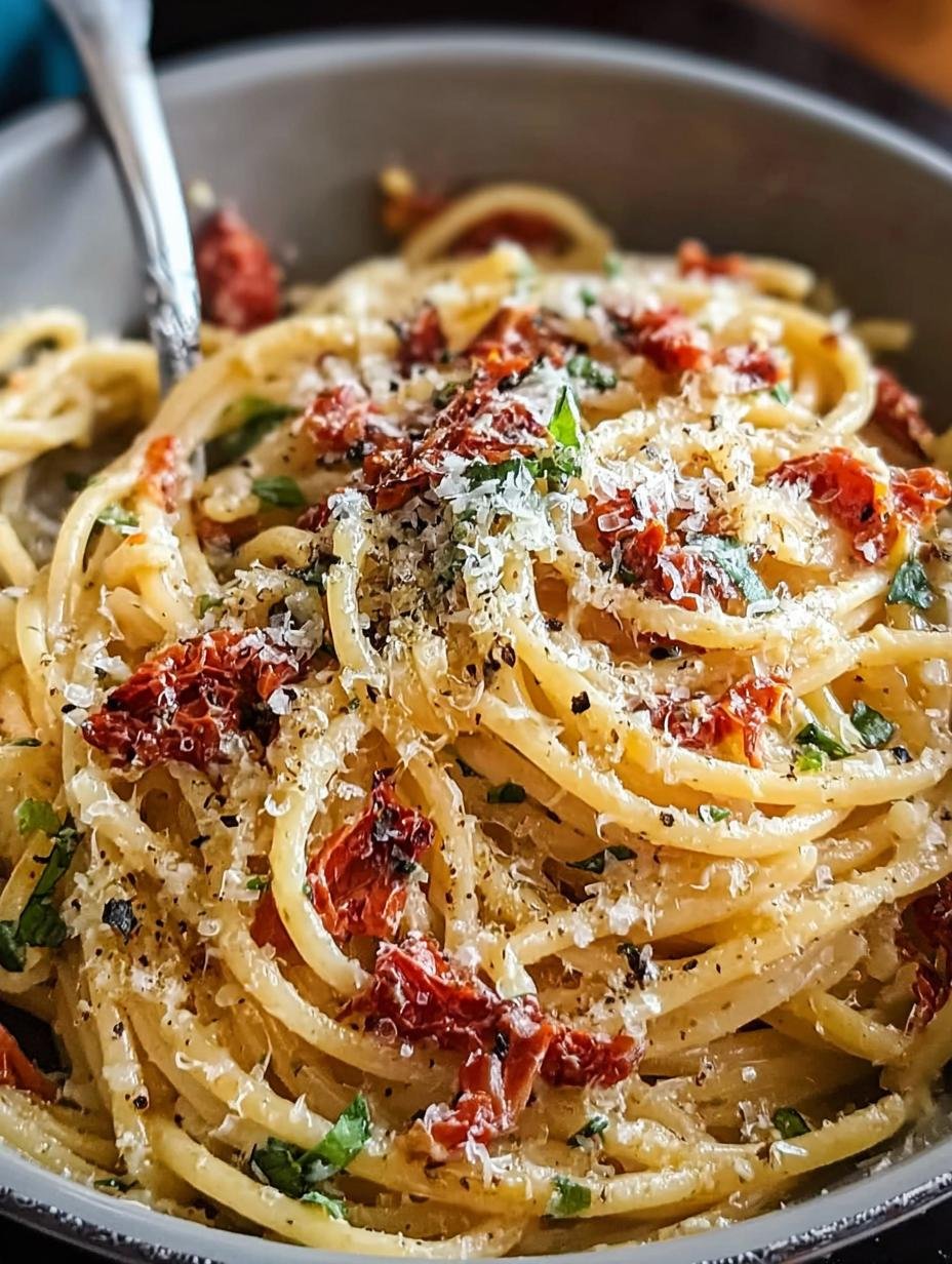 Amazing Sun Dried Tomato Pasta: 1-pan magic - Sun Dried Tomato Pasta - main visual representation