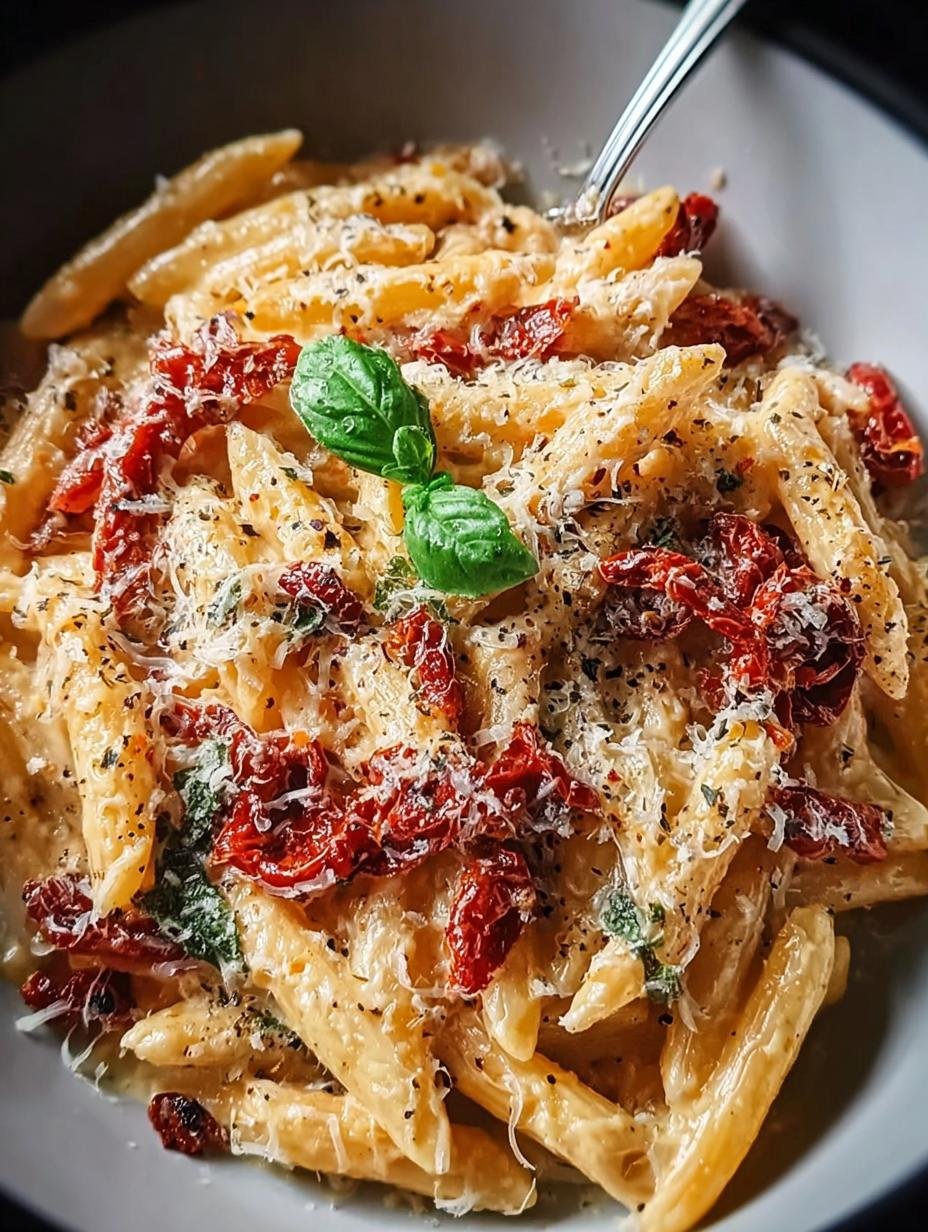 Amazing Sun Dried Tomato Pasta: 1-pan magic - Sun Dried Tomato Pasta - additional detail