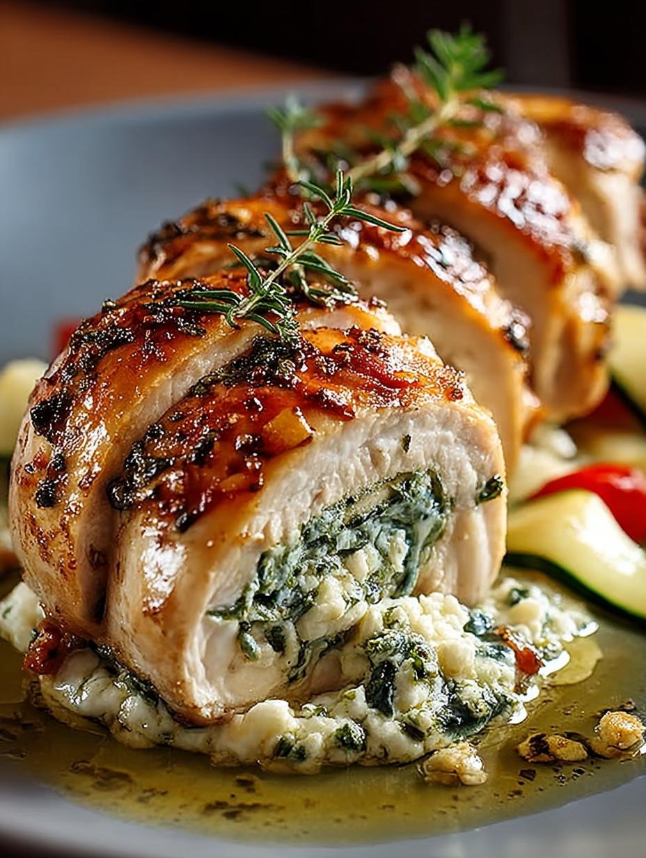 Zucchini Feta Stuffed Chicken
