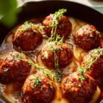 Baked French Onion Meatballs