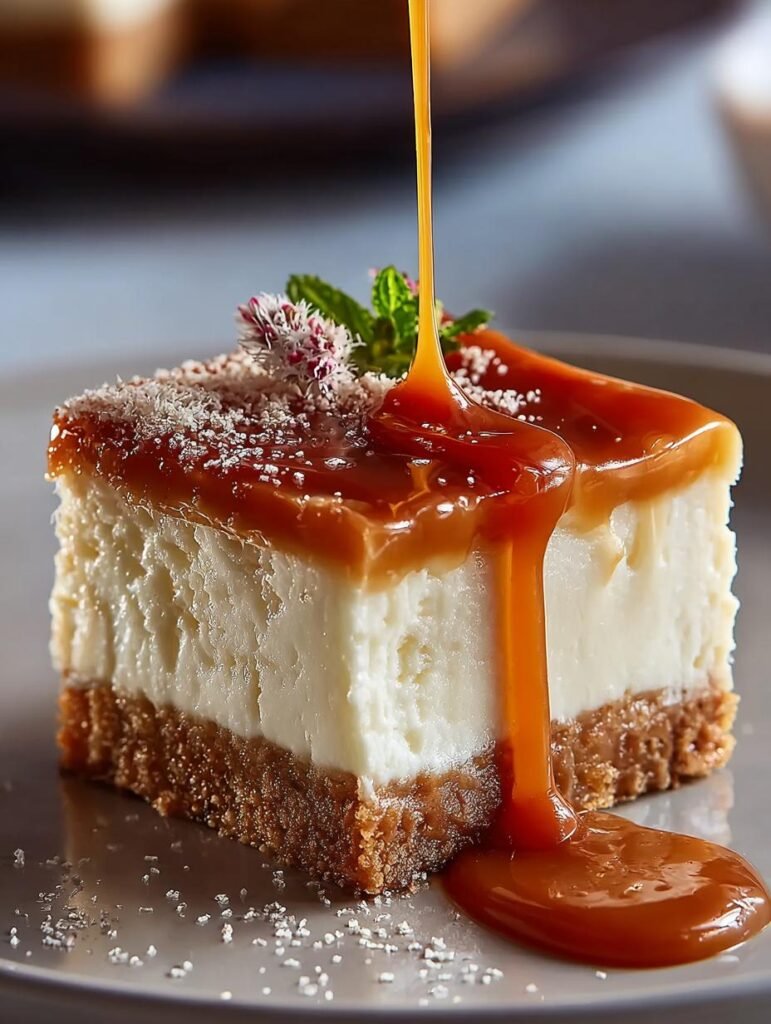 Caramel Cheesecake Slice