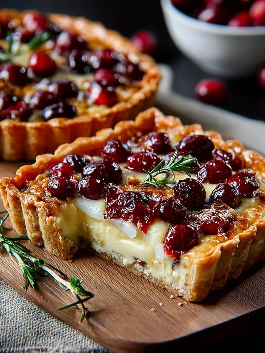 Cranberry Brie Tart with Pancetta: A Festive Delight - Cranberry Brie Tart with - additional detail