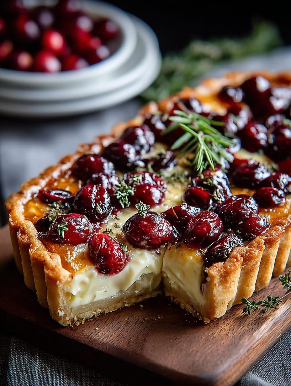 Cranberry Brie Tart with