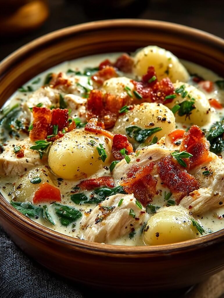 Creamy Crockpot Chicken Gnocchi