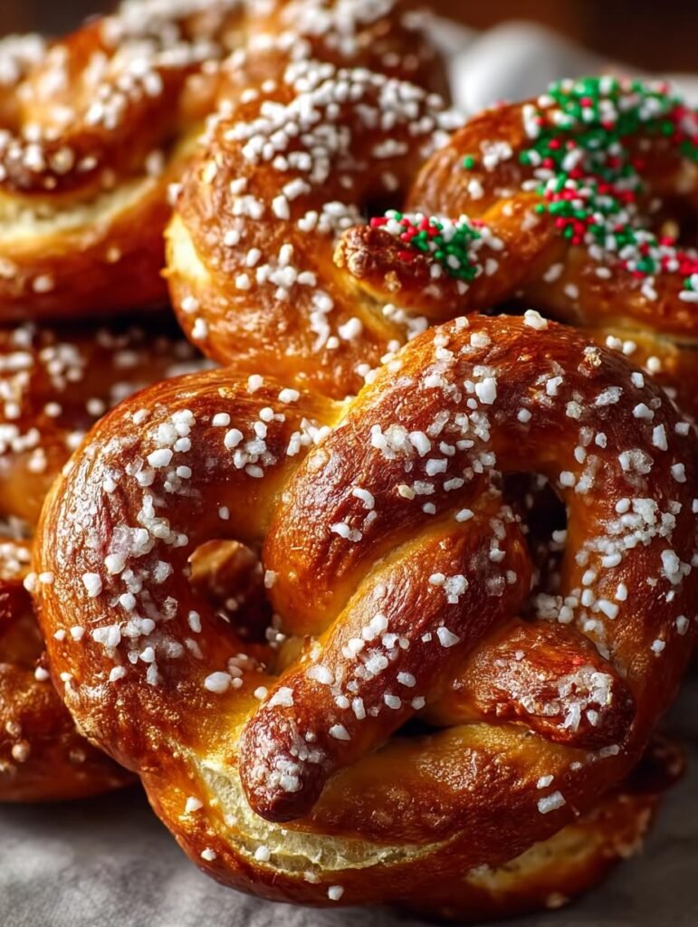 Festive Pretzel Christmas Cookies