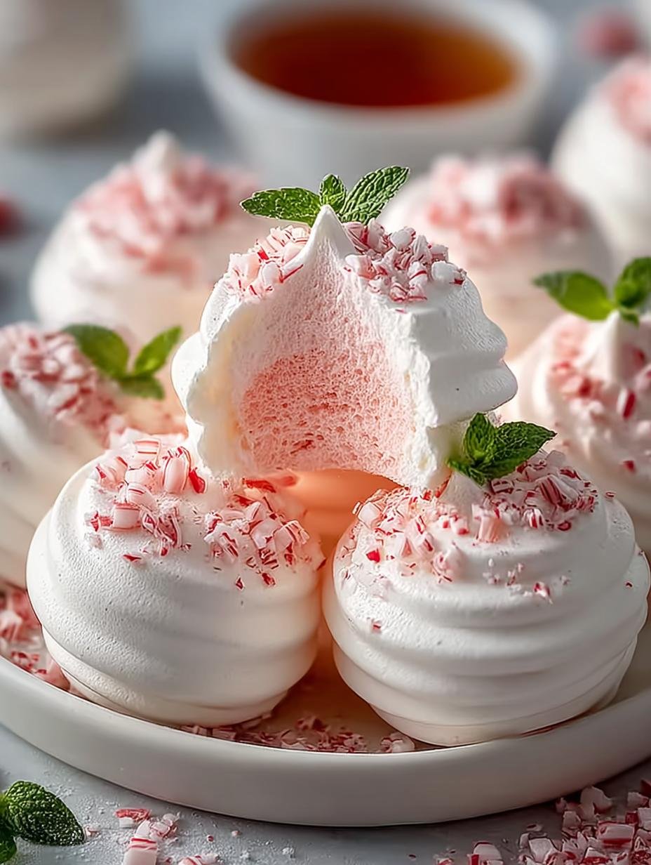 Delightful Peppermint Meringues: 5 Festive Treats - Peppermint Meringues - main visual representation
