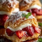 Strawberry Flaky Puffs Sweet