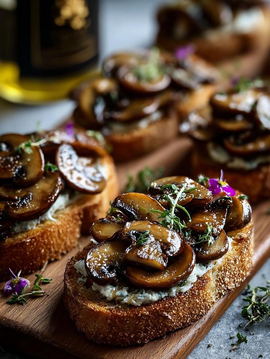 Irresistible Vegan Mushroom Crostini for Your Next Snack - Vegan Mushroom Crostini - main visual representation