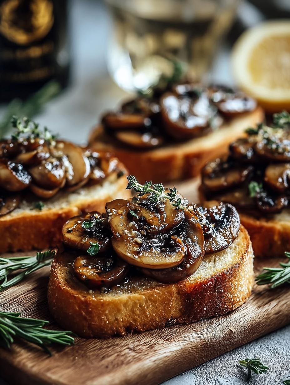 Irresistible Vegan Mushroom Crostini for Your Next Snack - Vegan Mushroom Crostini - additional detail