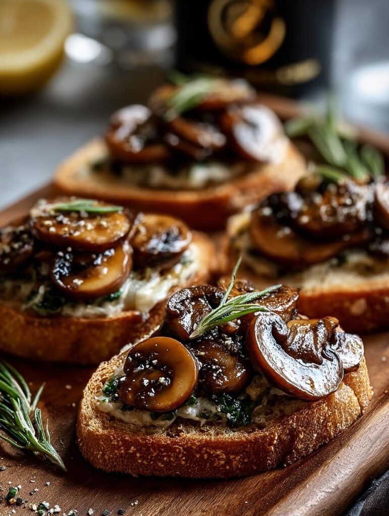 Vegan Mushroom Crostini