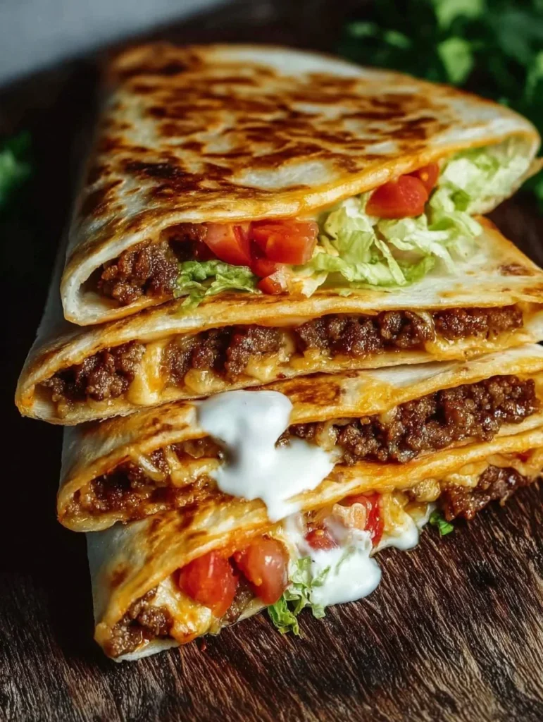 Delicious homemade Keto Crunchwraps served on a plate.