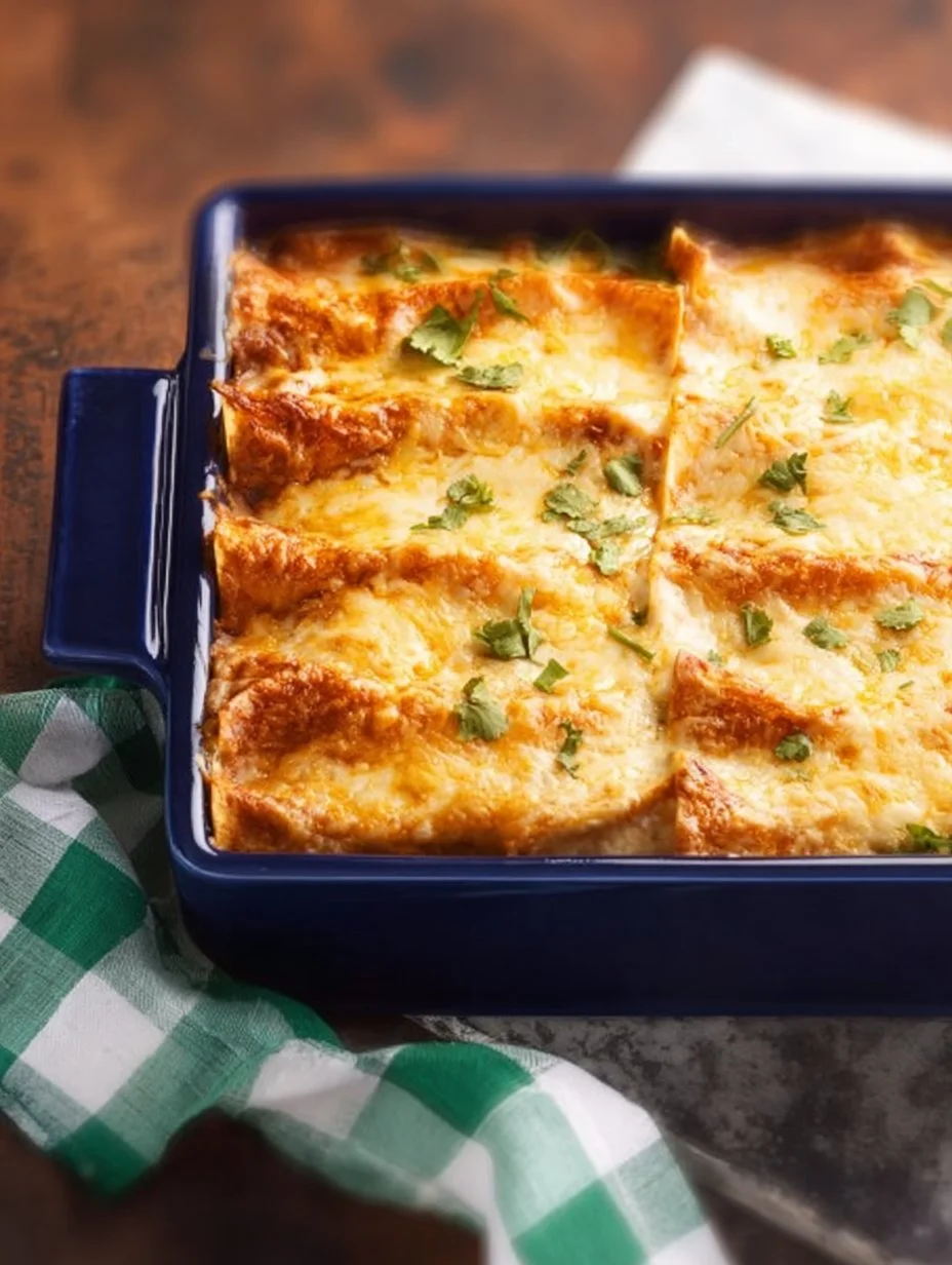 Low carb white chicken enchiladas topped with cheese and cilantro