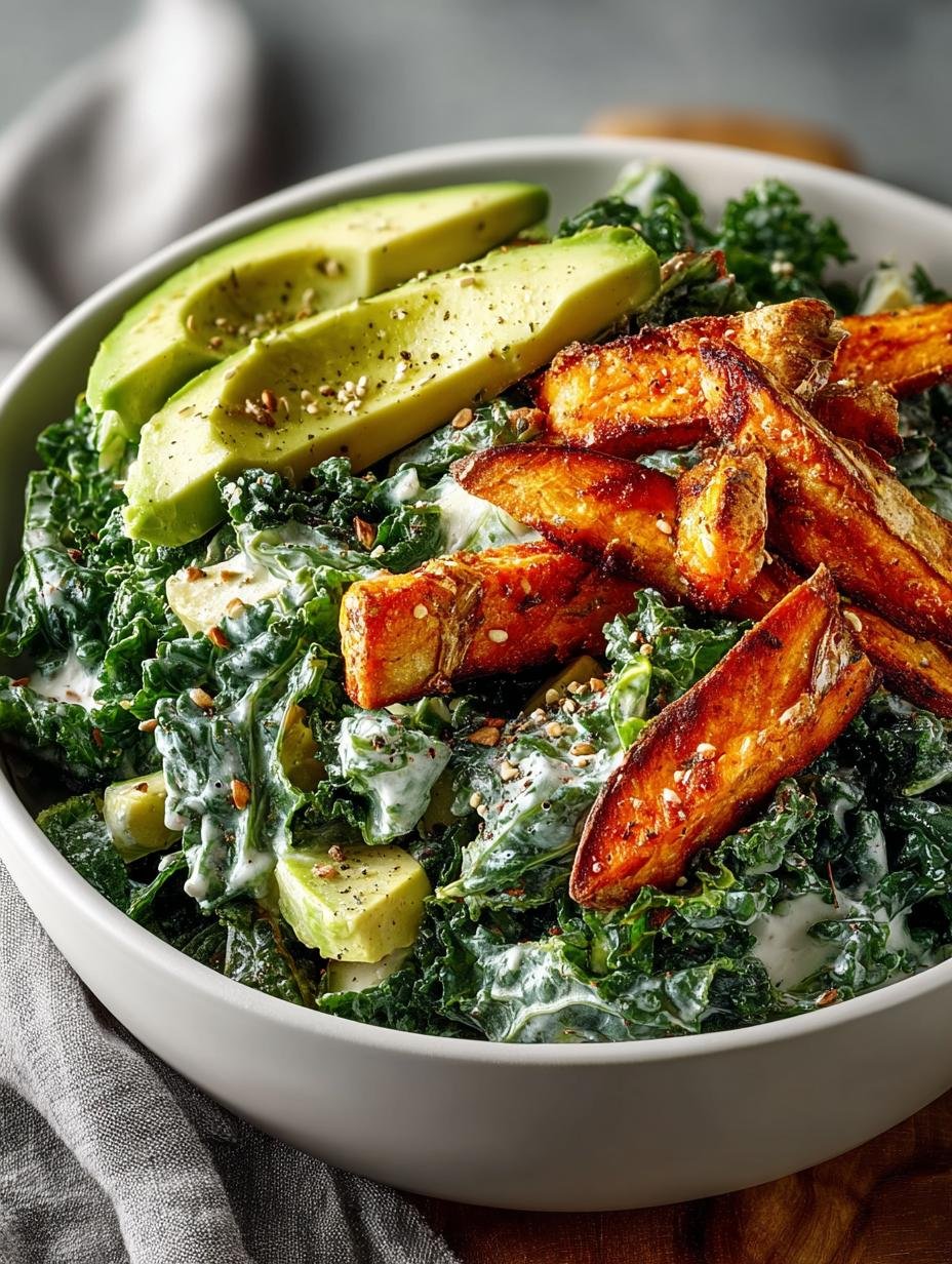 Avocado Kale Caesar Salad