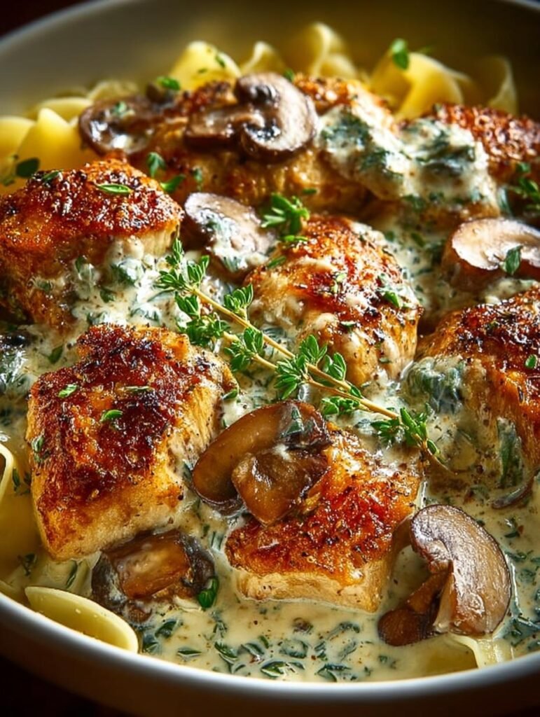 Baked Chicken Stroganoff