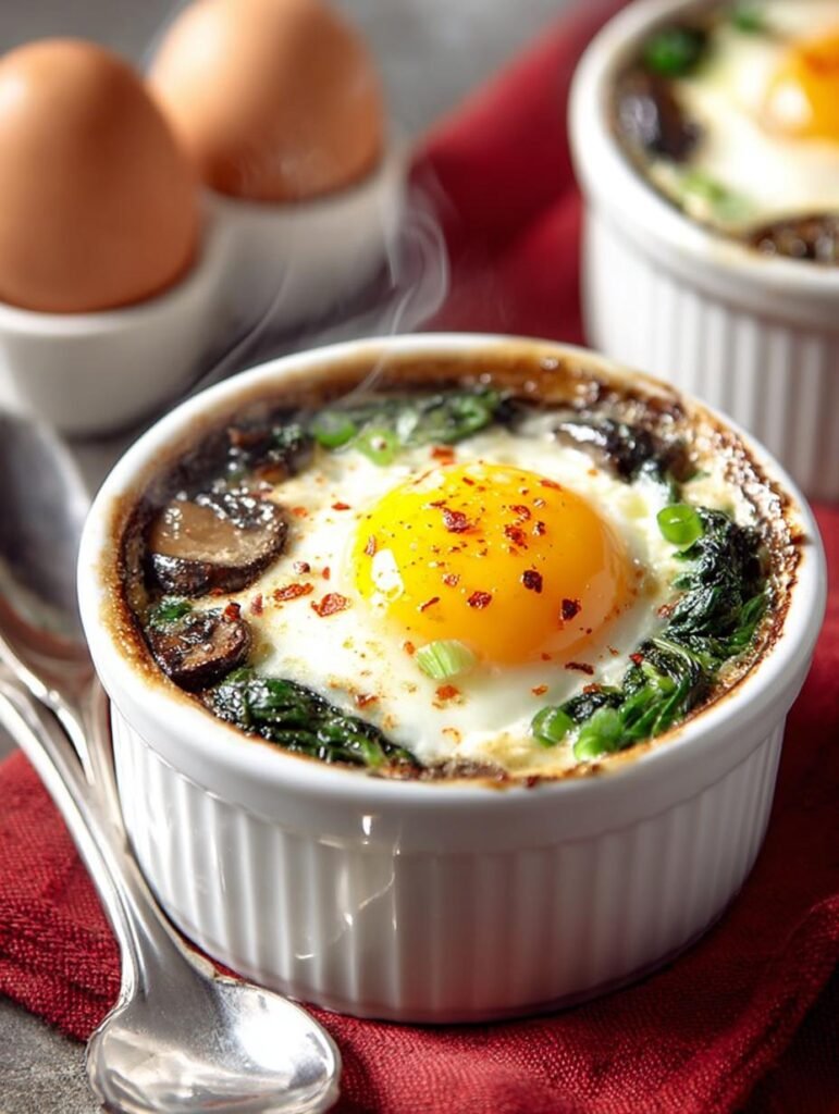Baked Eggs with Spinach